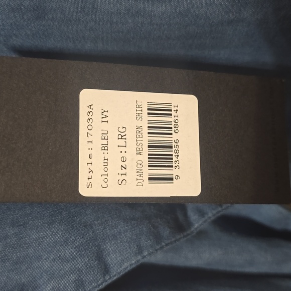 NWT Men's One Teaspoon Django Western Denim Shirt in Large - Picture 6 of 9